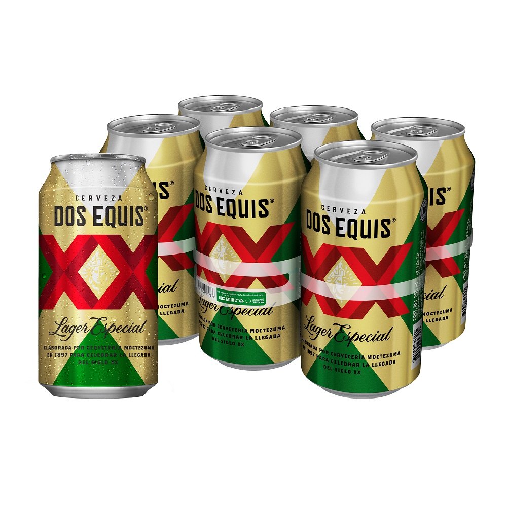 Cerveza lata de 330 mL (Six pack) Dos Equis Fresh2go