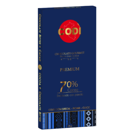 Codifresh Ld Chocolate artesanal premium endulzado con panela al 70% (45 g) - Codi ...